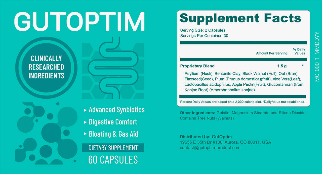 GutOptim Supplement Facts